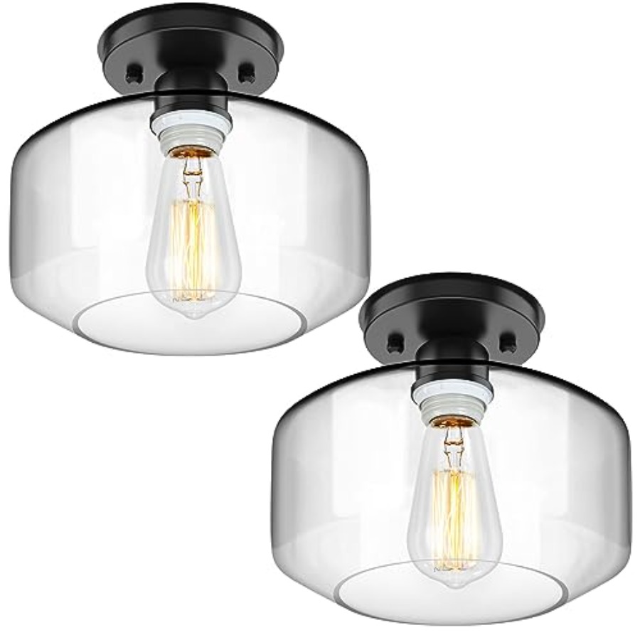 Pendant Light Shade - مصباح سقف شبه مدمج (2 قطعة)،