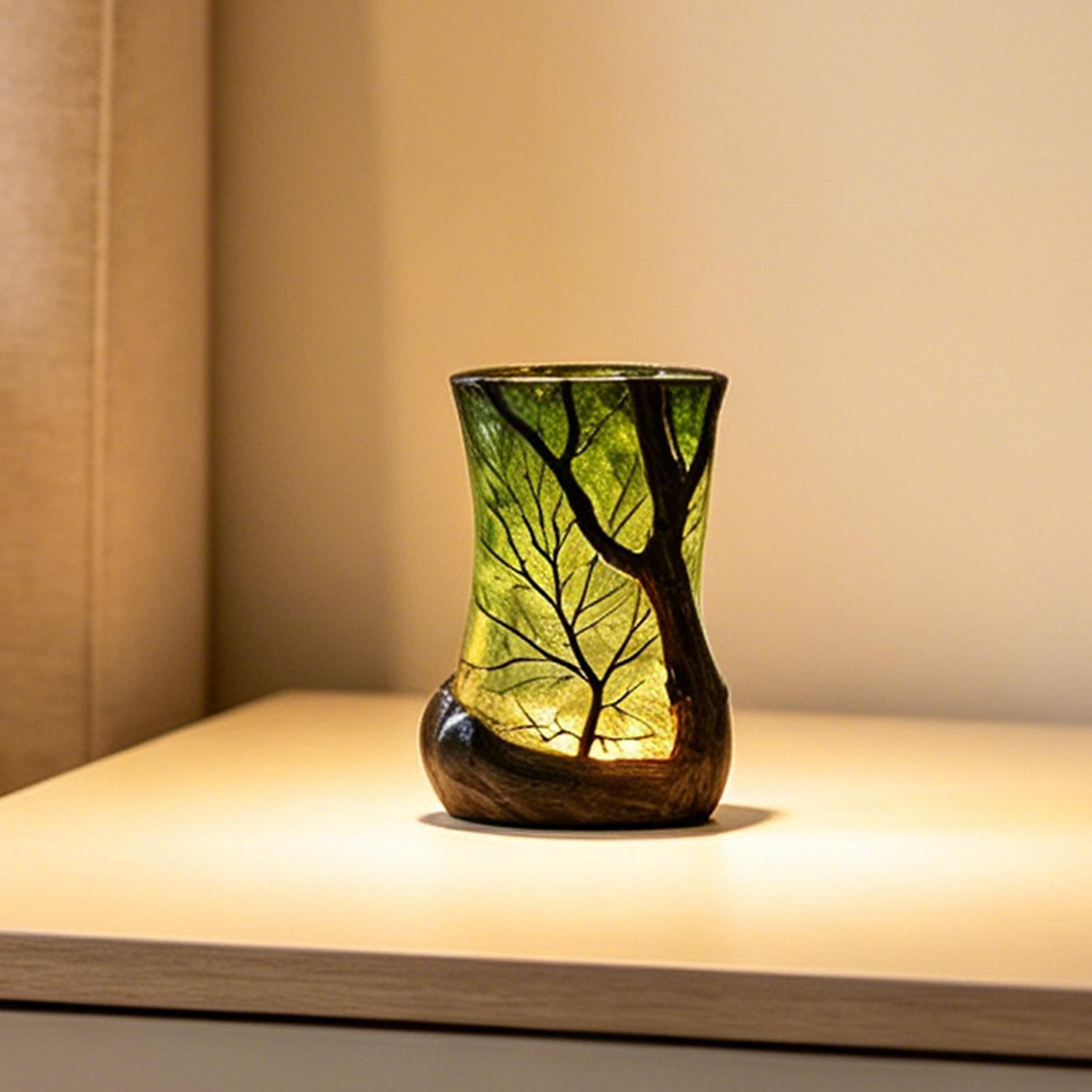 Lighting Decor Ideas - مصباح طاولة جانبي على شكل غابة،