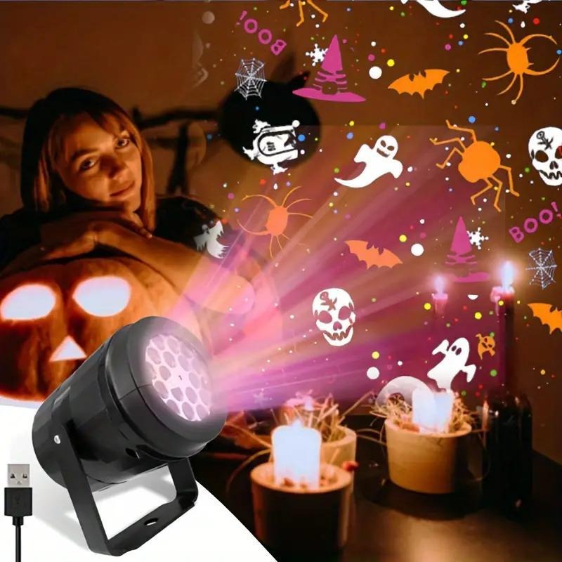 Lighting Decor Ideas - مصباح إسقاط LED للهالوين للاستخدام الخارجي،