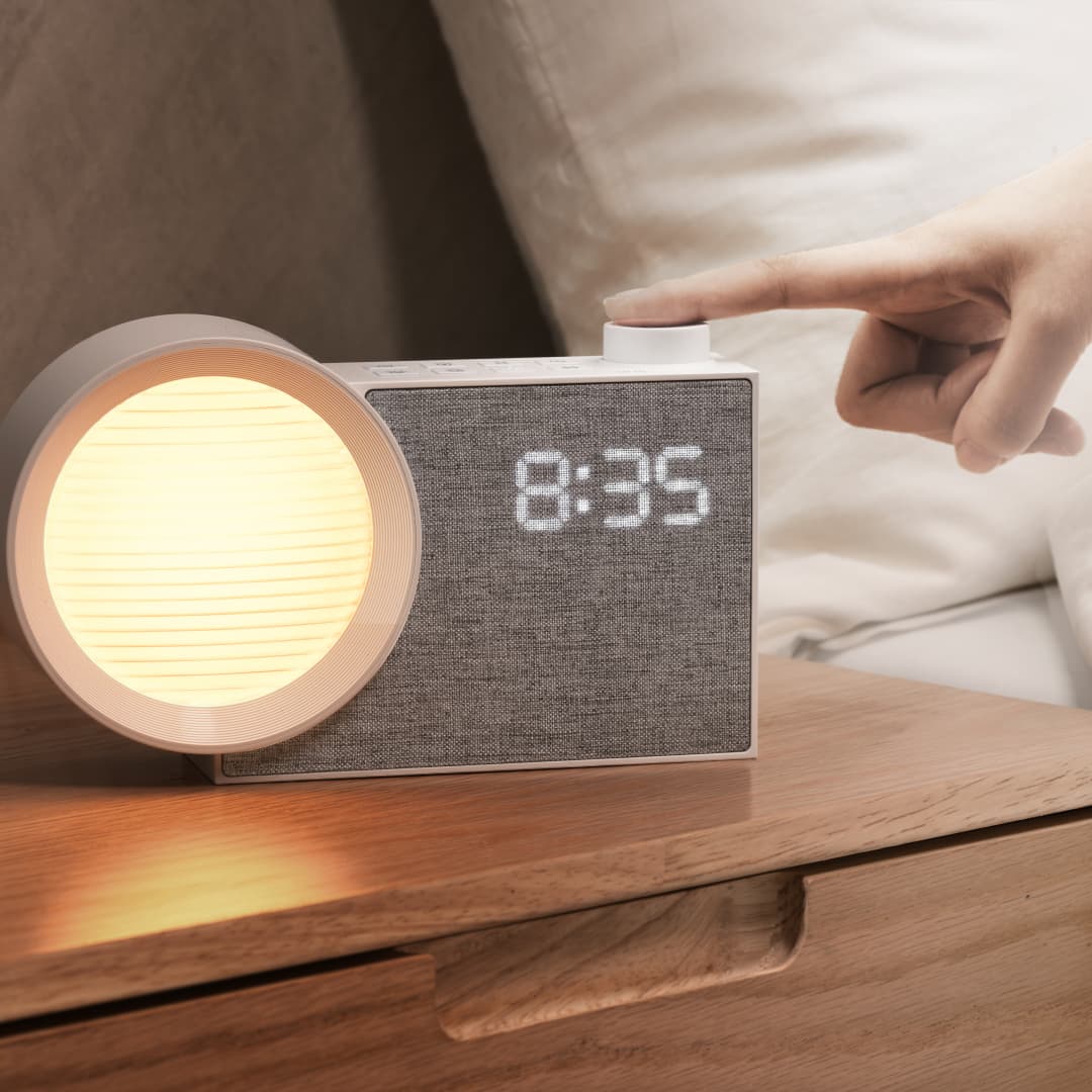 Room Lighting Bedroom Decor - ساعة منبه WILIT مع إضاءة ليلية