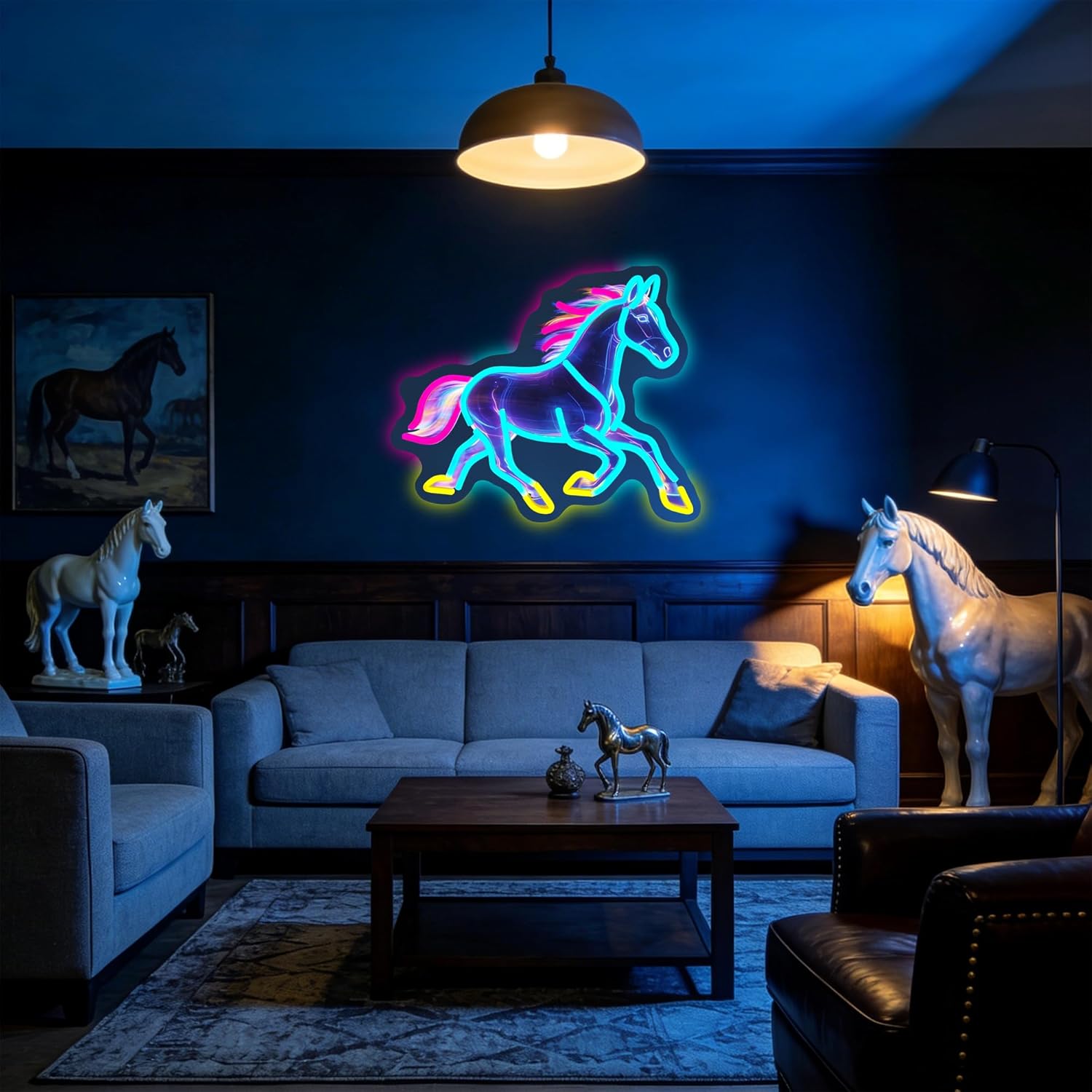مصباح ليلي على شكل حصان، لافتة - مراجعة Room Lighting Bedroom Decor وسعره