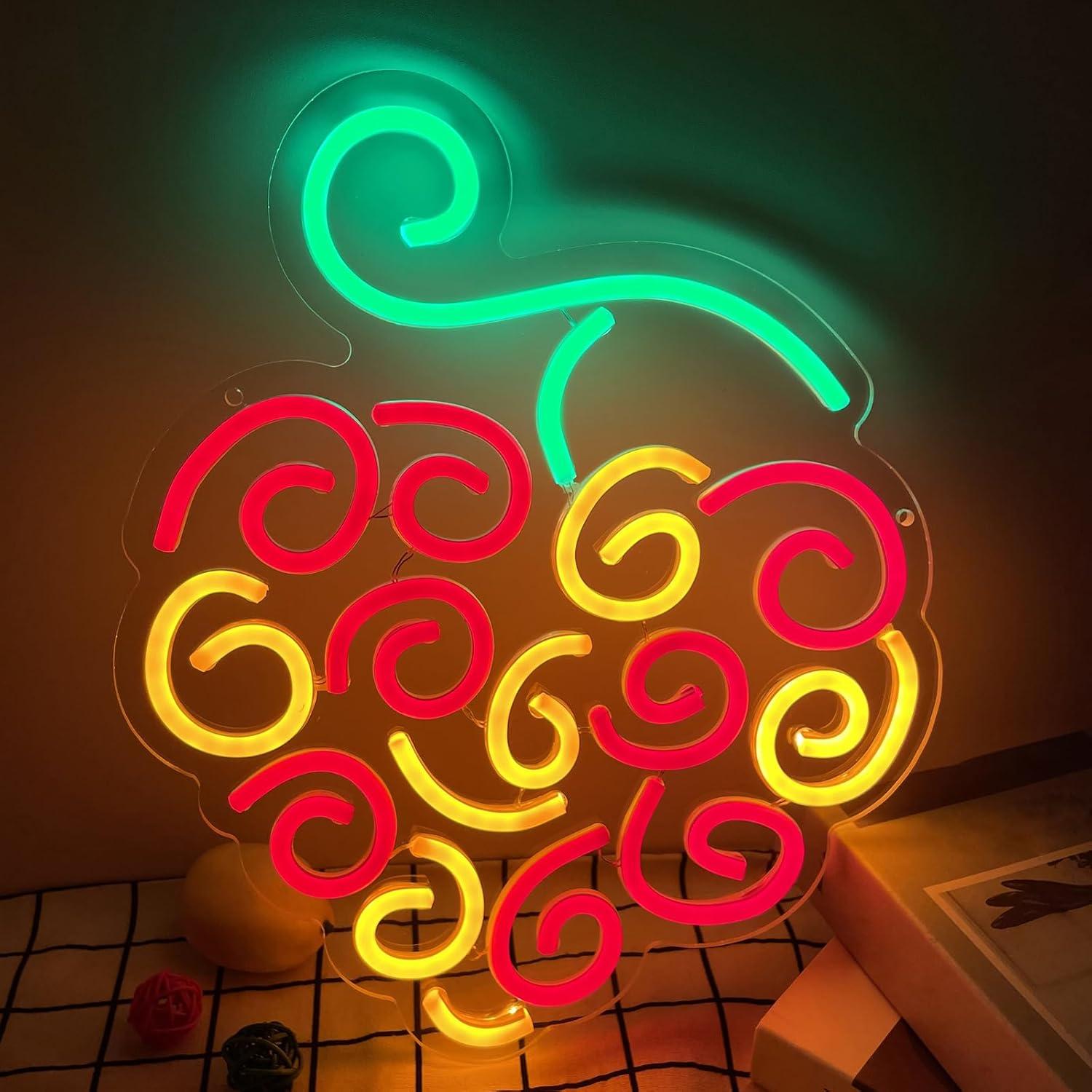 لافتة نيون على شكل فاكهة سايبر - مراجعة Room Lighting Bedroom Decor وسعره