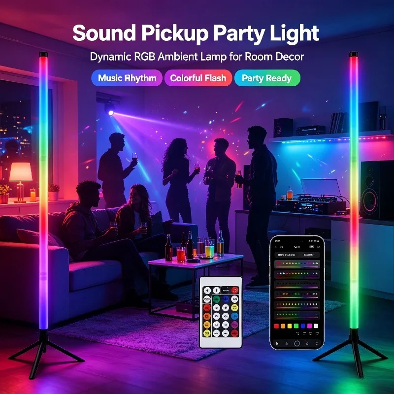 مصباح أرضي LED RGB للزوايا (قط - مراجعة Room Lighting Bedroom Decor وسعره