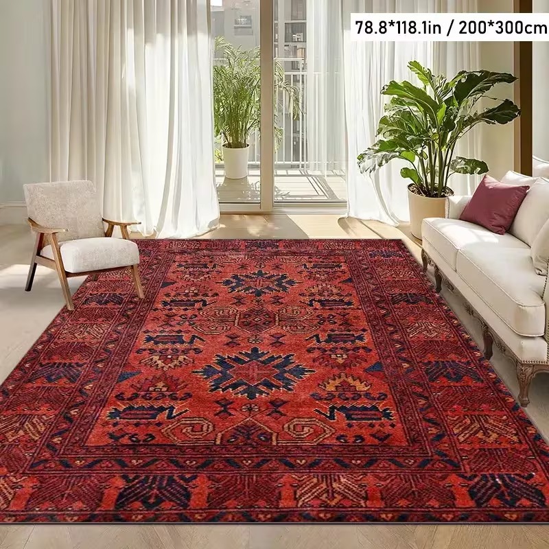 سجاد بنمط هندسي أحمر اللون. سج - مراجعة Lighting Home Decor Products وسعره