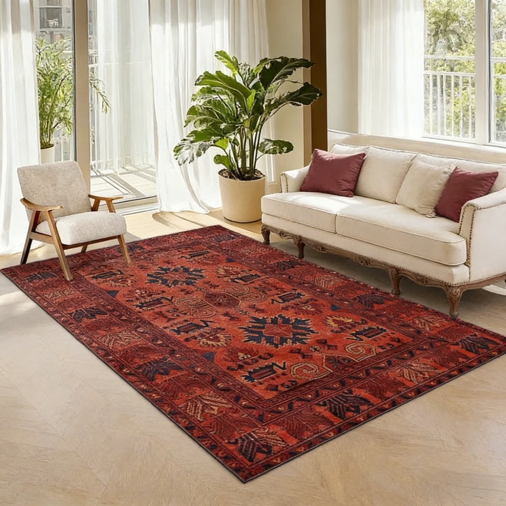 سجاد بنمط هندسي أحمر اللون. سج - مراجعة Lighting Home Decor Products وسعره