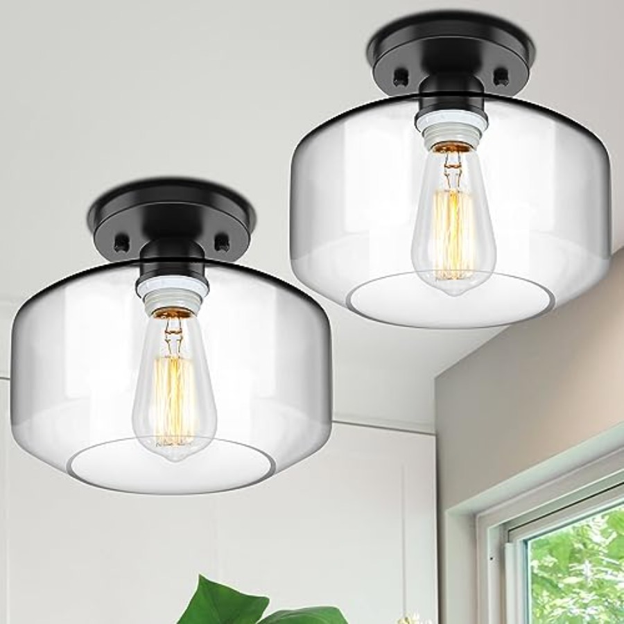مصباح سقف شبه مدمج (2 قطعة)، م - مراجعة Pendant Light Shade وسعره