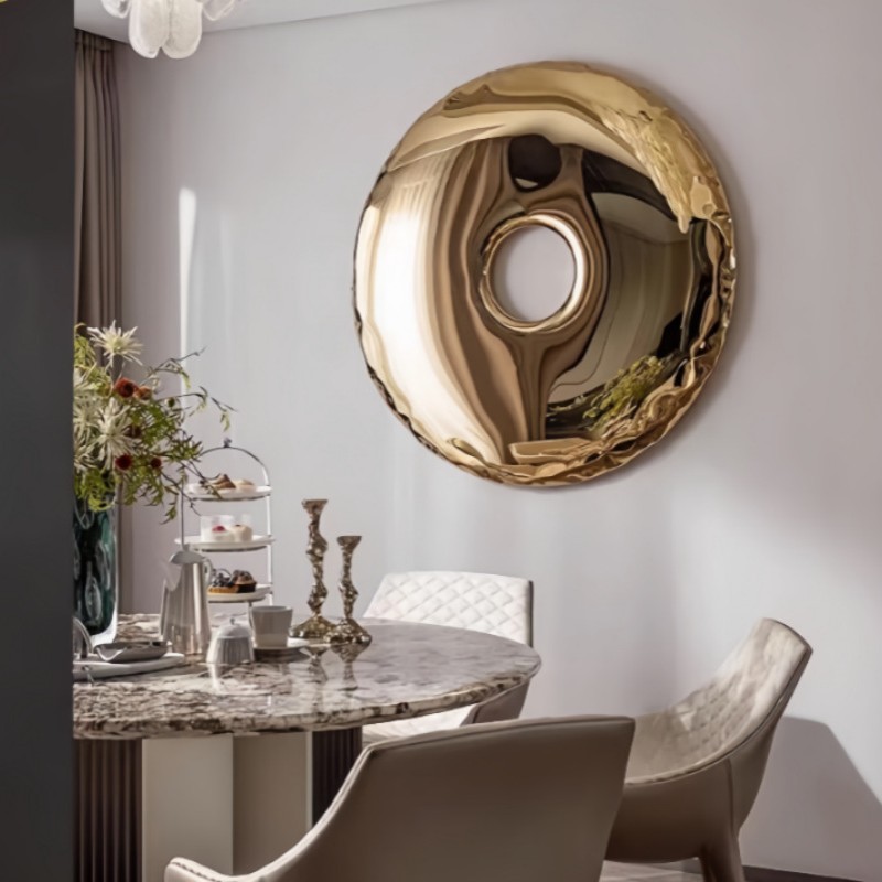 ديكور جداري دائري من الفولاذ ا - مراجعة Lighting Decor Ideas وسعره