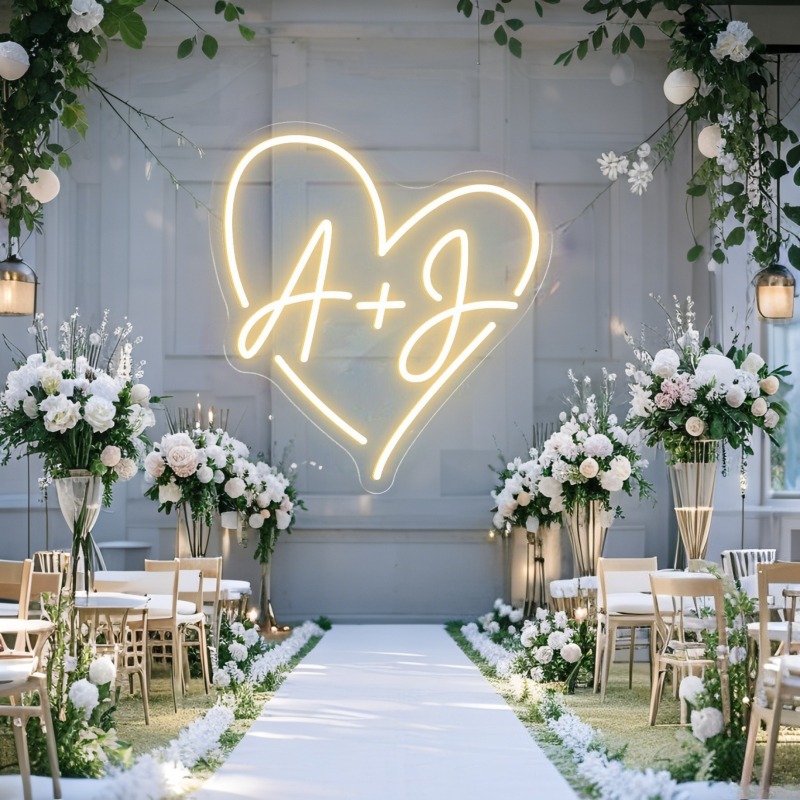 مخصص الأحرف الأولى القلب LED ا - مراجعة Lighting Decor Ideas وسعره