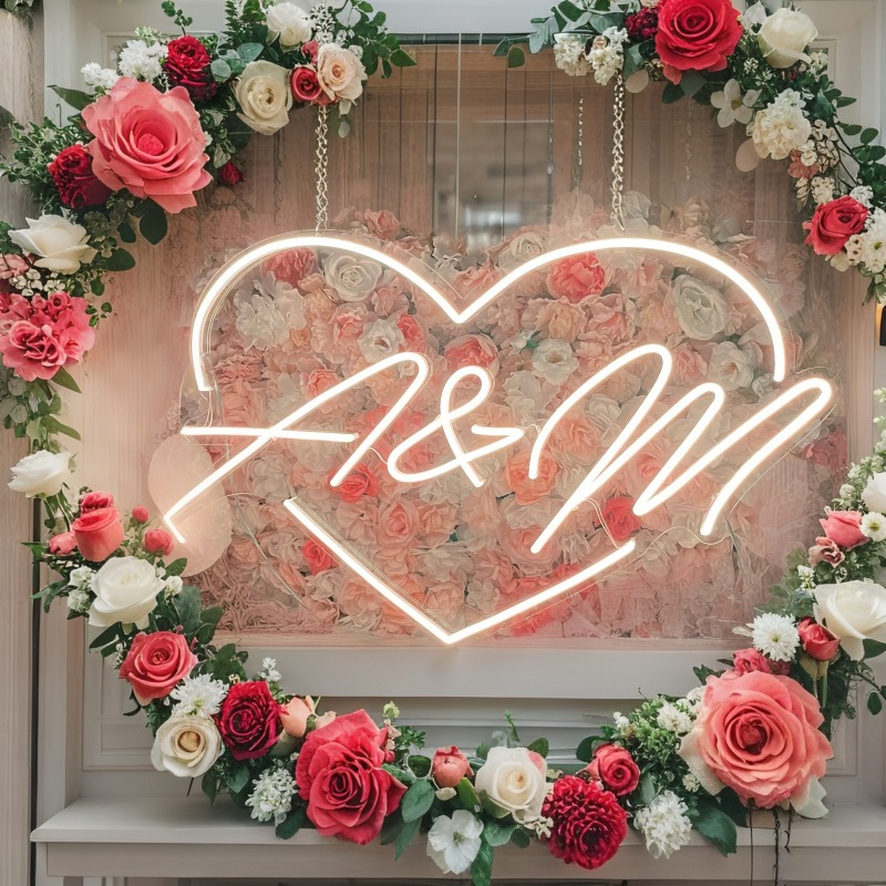 مخصص الأحرف الأولى القلب LED ا - مراجعة Lighting Decor Ideas وسعره