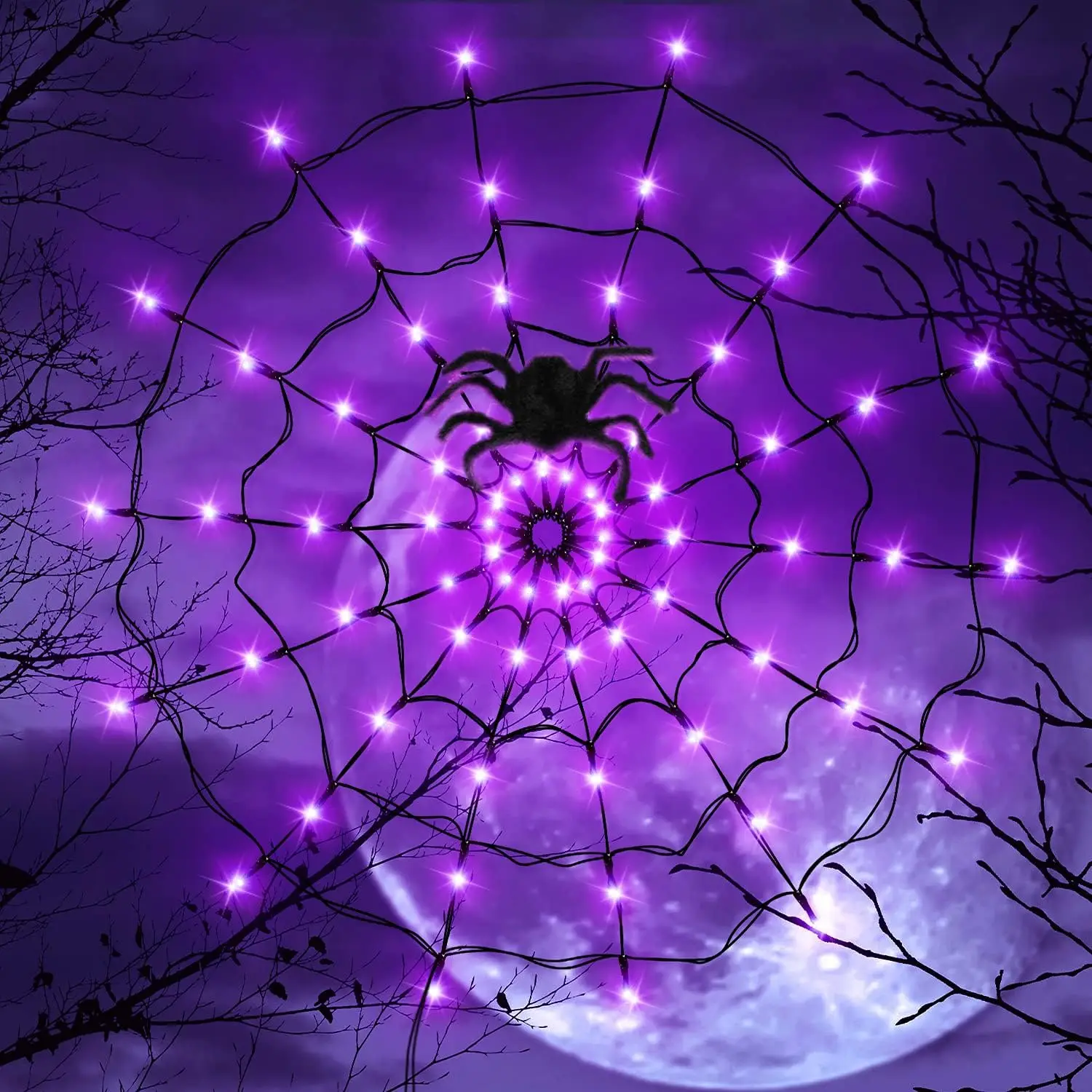 أضواء LED على شكل شبكة عنكبوت  - مراجعة Lighting Decor Ideas وسعره