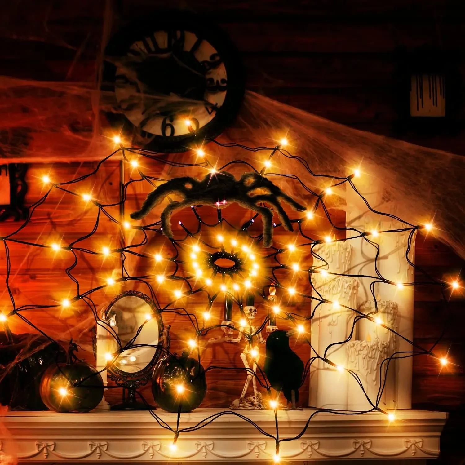 أضواء LED على شكل شبكة عنكبوت  - مراجعة Lighting Decor Ideas وسعره